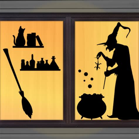 Get in the Halloween Spirit with a Witch Window Cling On